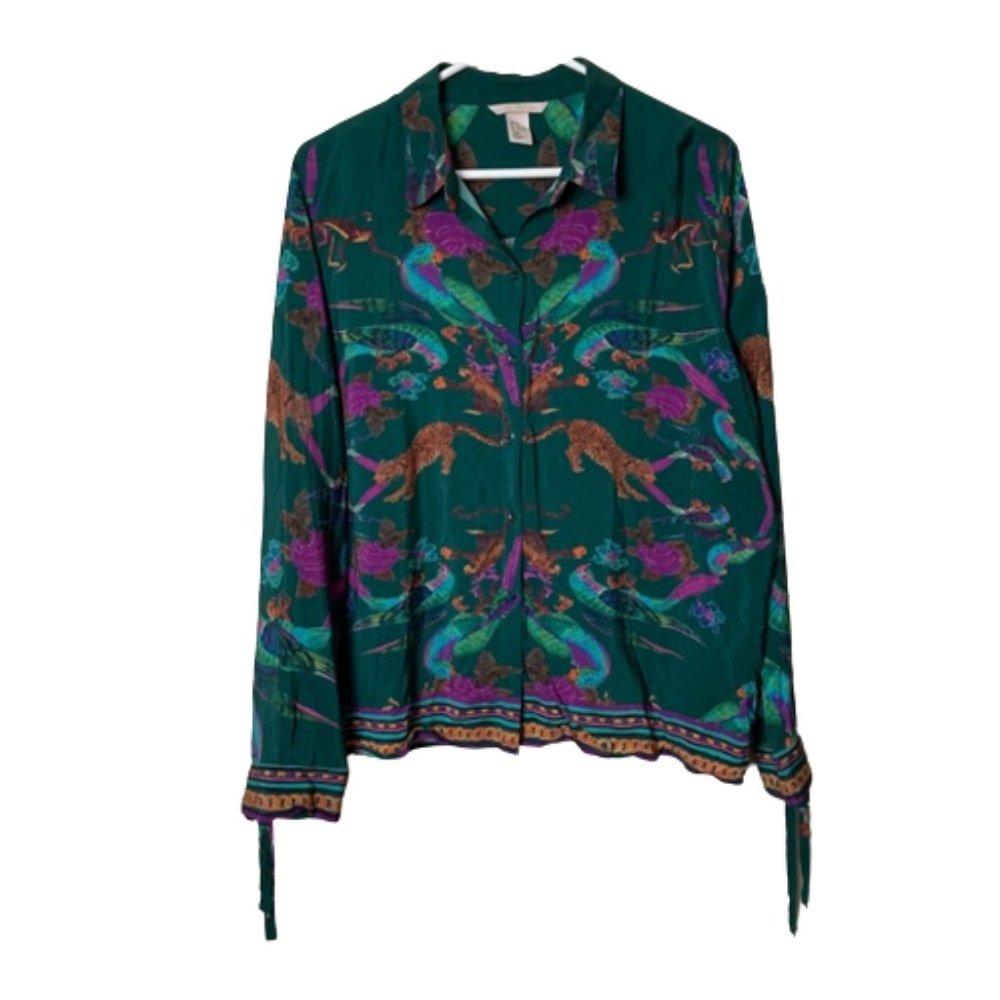 Women's Green Patterned Top